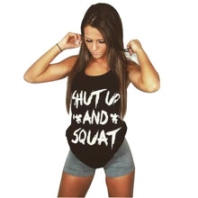 JECKSION Letter Print Women Blouse 2016 Summer Workout Shirt Clothes Fitness Girls Tops Sleeveless O-neck Blouse #LSIW