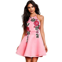 Sexy backless padded print summer dress women Floral Printied Casual Sleeveless Party Evening vestidos Short Dress