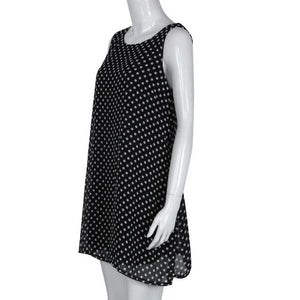 JECKSION 2016  Newest  Fashionable   Women Sexy Polka Dot Sleeveless Summer Beach Dress sundress summer