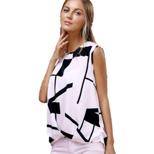 Women's Fashion Printing Tank Top Summer Sexy Halter Top Sleeveless Elegant Women Ladies Office Blouses #LSW