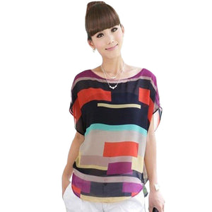 JECKSION Summer Women Clothing 2016 Fashion Chiffon Blusa Feminina Plus Size Causal Ladies Loose Top #LYW