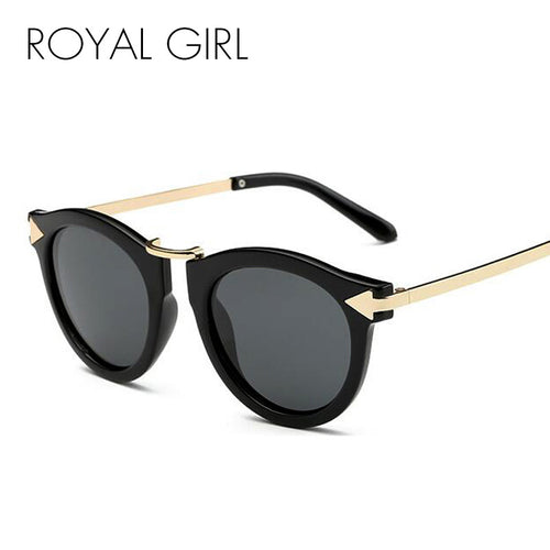 ROYAL GIRL Summer fashion Brand Designer Vintage Trend Sunglasses Round Retro Sun Glasses lady chic shades ss084