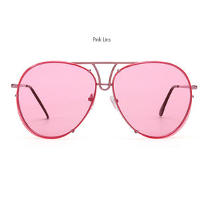 ROYAL GIRL Retro Brand Women Sunglasses Oversize Pilot Rimless 2017 Hot Summer Ombre Glasses ss627