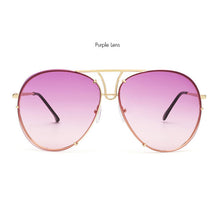 ROYAL GIRL Retro Brand Women Sunglasses Oversize Pilot Rimless 2017 Hot Summer Ombre Glasses ss627