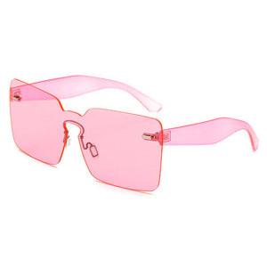 ROYAL GIRL Rimless Sunglasses Women Vintage acetate frame unique style summer shades ss182