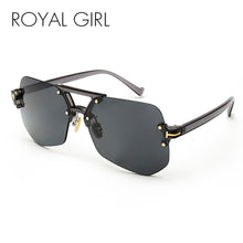 ROYAL GIRL Rimless Frame Sunglasses Women Fashion 2017 Summer Style Brand Designer Retro UV400 Men Glass ss150