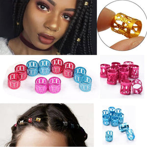 30Pcs 8MM Dreadlock Beads Adjustable Hair Braid Rings