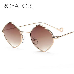 Royal Girl Small Rhombus Alloy Frame Sunglasses For Men/Women Summer Style Brand Designer Unisex Sun Glasses SS135