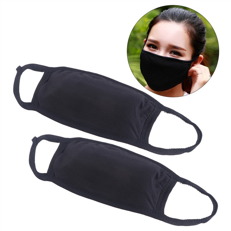 2pcs Dual Layer Mouth Mask Cotton Anti Dust Face Mask for Riding Keep Warming