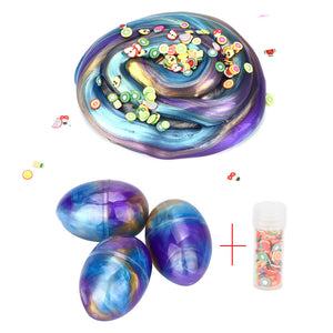 3PC Soft Egg Slime Colorful Fluffy Slime Scented Stress Relief Toy Sludge Toys