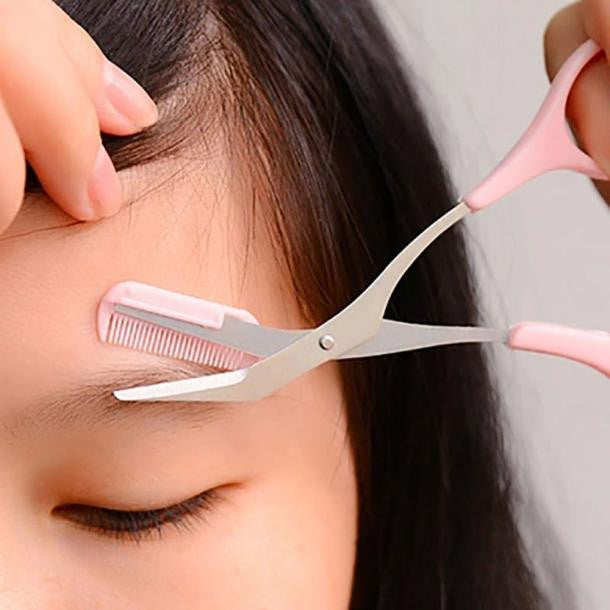 Eyebrow Comb + Eyebrow Scissor Makeup Tool