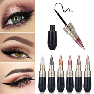 Double-end Waterproof Liquid EyeShadow Eyeliner Combination Easy To Wear Makeup