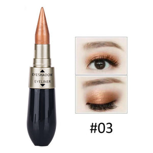 Double-end Waterproof Liquid EyeShadow Eyeliner Combination Easy To Wear Makeup