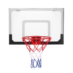 Mini Indoor Basketball 45*30 Transparent Backboard Hoop Ring Mesh Net Door Wall Mounted Game Kids Toys
