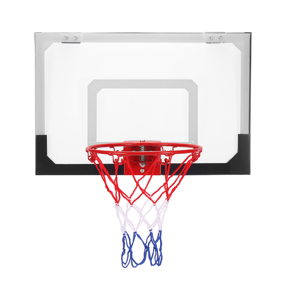 Mini Indoor Basketball 45*30 Transparent Backboard Hoop Ring Mesh Net Door Wall Mounted Game Kids Toys