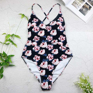 2017 women Swimwear Sexy high cut one piece swimsuit Backless swim suit Black White Red  thong Bathing suit female Monokini 2741