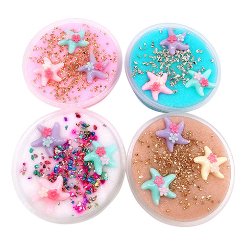 60ML Starfish Slime Mud Mixing Cloud Slime Putty Scented Stress Kids Clay Toy